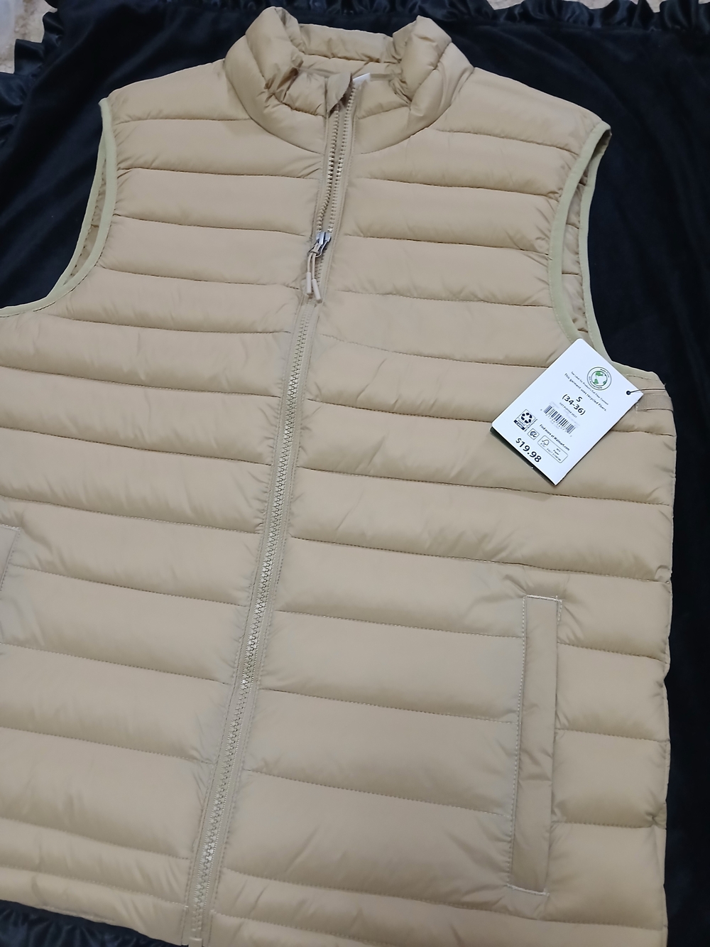 Ozark Trail Beige Quilted Puffer Vest for Women